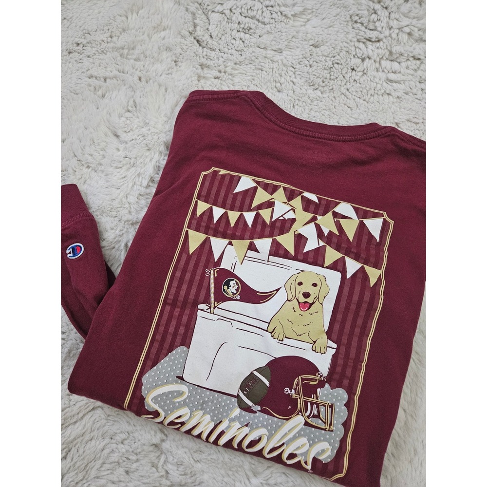 Champion Florida State University FSU Long Sleeve Pocket T-Shirt Women's Medium